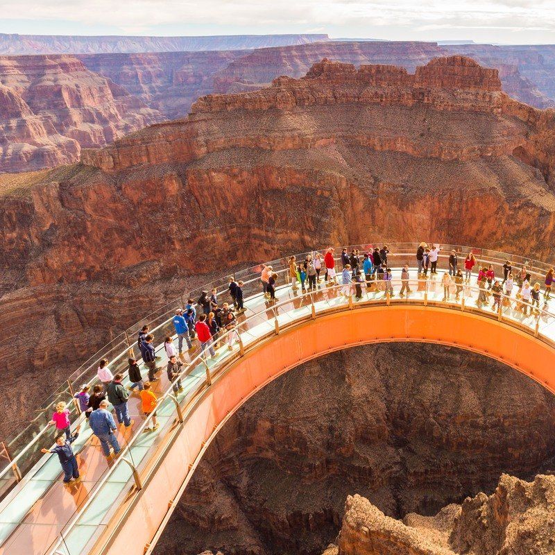 Grand Canyon Skywalk view used as a photo reference on the original Yellow Cab Kingman site.